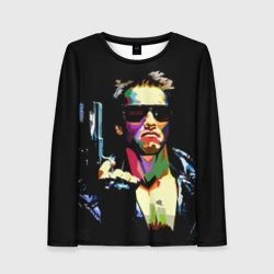 Женский лонгслив 3D Терминатор - Арнольд Шварценеггер