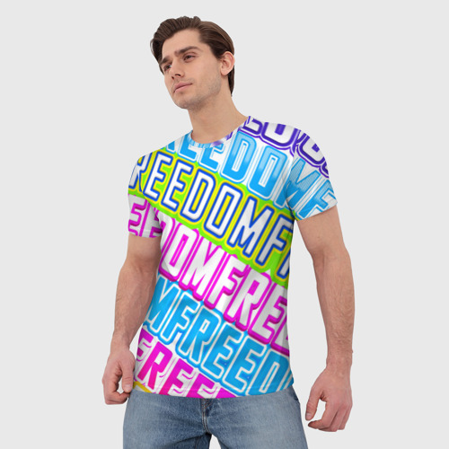 Мужская футболка 3D FREEDOM 2, цвет 3D печать - фото 3