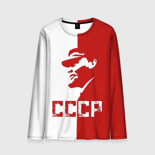 Мужской лонгслив 3D Ленин СССР