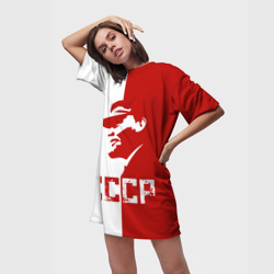 Платье-футболка 3D Ленин СССР - фото 2