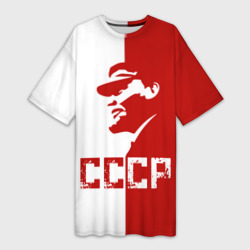 Платье-футболка 3D Ленин СССР