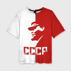 Женская футболка oversize 3D Ленин СССР