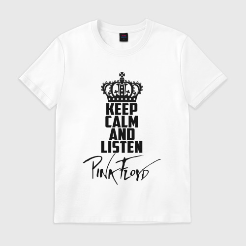 Мужская футболка хлопок Keep calm and listen Pink Floyd Фото 01 Мужская футболка хлопок Keep calm and listen Pink Floyd Фото 01