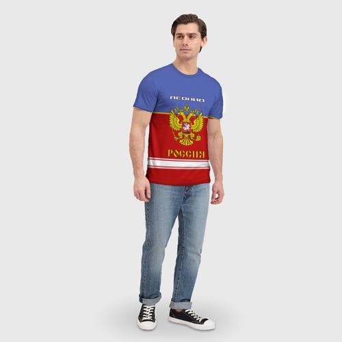 Мужская футболка 3D Хоккеист Леонид, цвет 3D печать - фото 5