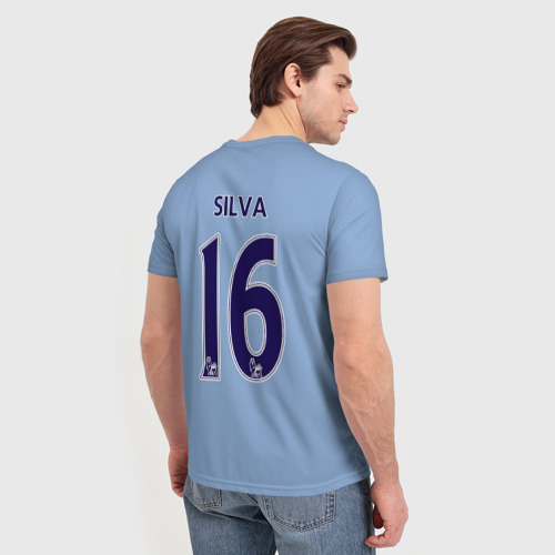 Мужская футболка 3D David Silva Форма 1718, цвет 3D печать - фото 4