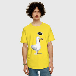 Мужская футболка хлопок Oversize Чайка - фото 2