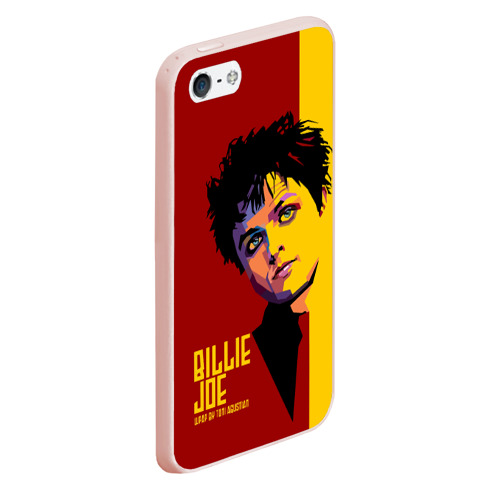 Чехол для iPhone 5/5S матовый Green day Armstrong Billy Joe, цвет светло-розовый - фото 3