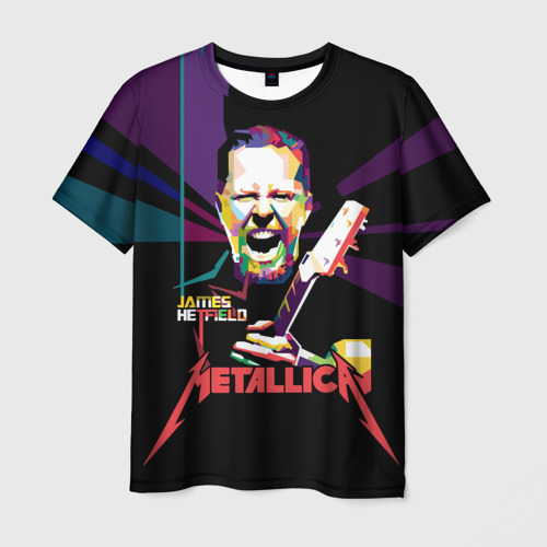 Мужская футболка 3D Metallica James Alan Hatfield, цвет 3D печать