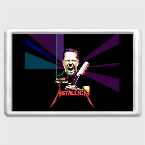 Магнит 45*70 Metallica James Alan Hatfield, цвет прозрачный