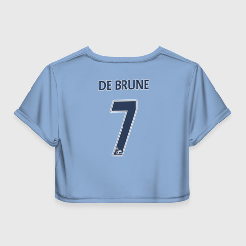 Женская футболка Crop-top 3D Kevin De Bruyne форма 1718, цвет 3D печать - фото 2