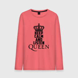 Мужской лонгслив хлопок Keep calm and listen Queen