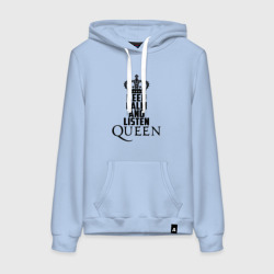 Женская толстовка хлопок Keep calm and listen Queen