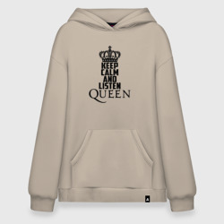 Худи SuperOversize хлопок Keep calm and listen Queen