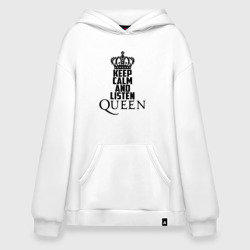 Худи SuperOversize хлопок Keep calm and listen Queen