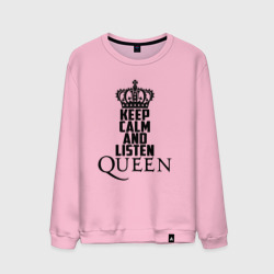 Мужской свитшот хлопок Keep calm and listen Queen