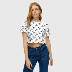 Женская футболка Crop-top 3D Ножницы - фото 2