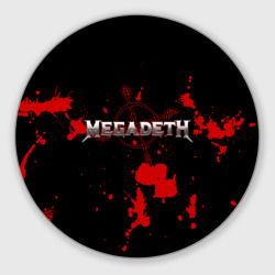 Круглый коврик для мышки Megadeth