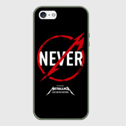 Чехол для iPhone 5/5S матовый Metallica - never