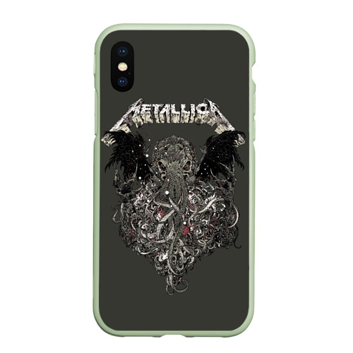 Чехол для iPhone XS Max матовый Metallica, цвет салатовый