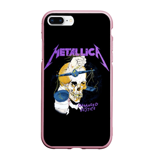 Чехол для iPhone 7Plus/8 Plus матовый Metallica, цвет розовый