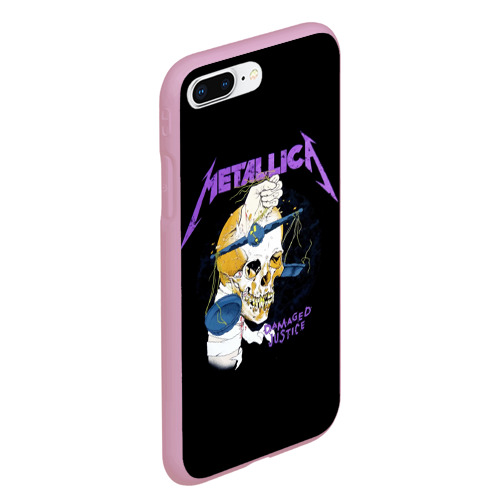 Чехол для iPhone 7Plus/8 Plus матовый Metallica, цвет розовый - фото 3