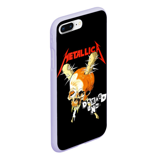 Чехол для iPhone 7Plus/8 Plus матовый Metallica, цвет светло-сиреневый - фото 3