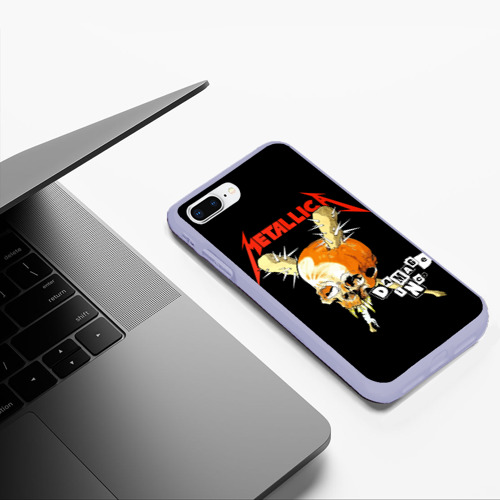 Чехол для iPhone 7Plus/8 Plus матовый Metallica, цвет светло-сиреневый - фото 5