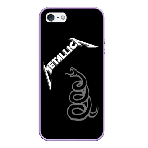 Чехол для iPhone 5/5S матовый Metallica, цвет светло-сиреневый