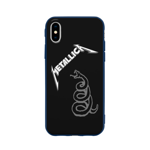 Чехол для Apple iPhone X силиконовый матовый Metallica Фото 01 Чехол для Apple iPhone X силиконовый матовый Metallica Фото 01