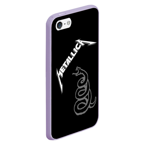 Чехол для iPhone 5/5S матовый Metallica, цвет светло-сиреневый - фото 3