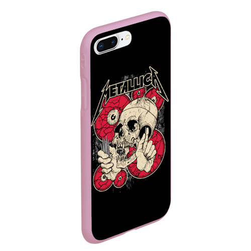 Чехол для iPhone 7Plus/8 Plus матовый Metallica, цвет розовый - фото 3