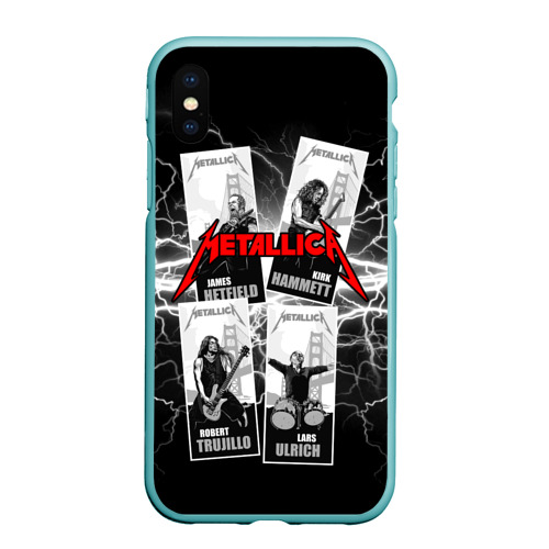 Чехол для iPhone XS Max матовый Metallica, цвет мятный