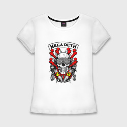 Женская футболка хлопок Slim Megadeth
