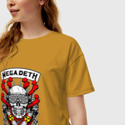 Женская футболка хлопок Oversize Megadeth - фото 2