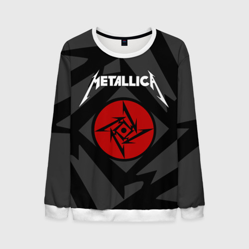 Мужской свитшот 3D Metallica, цвет белый