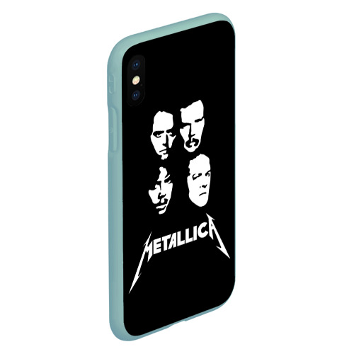 Чехол для iPhone XS Max матовый Metallica, цвет мятный - фото 3