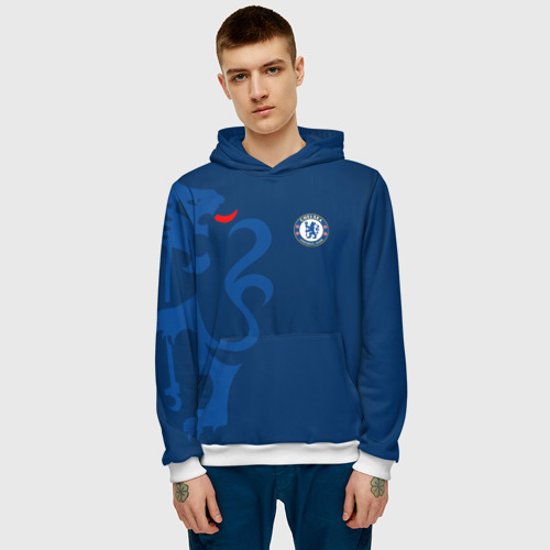 Мужская толстовка 3D Chelsea Uniform, цвет белый - фото 3