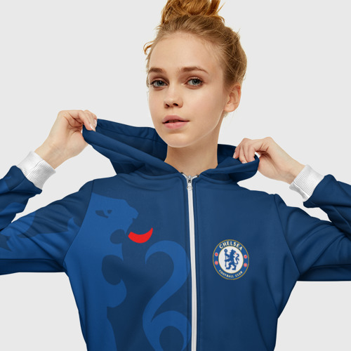 Женская толстовка 3D на молнии Chelsea Uniform, цвет белый - фото 5