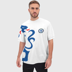 Мужская футболка oversize 3D Chelsea Uniform - фото 2