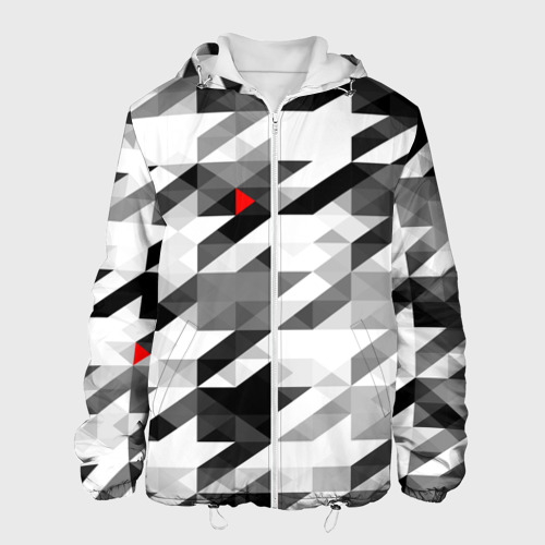 Мужская куртка 3D gray geometry collection, цвет 3D печать