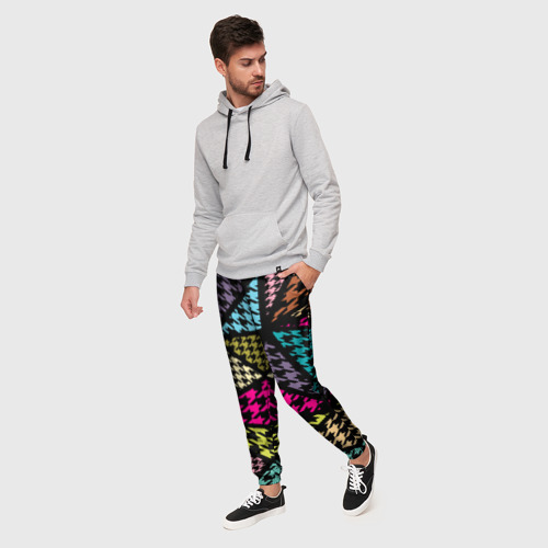 Мужские брюки 3D Цветная геометрия, цвет 3D печать - фото 3