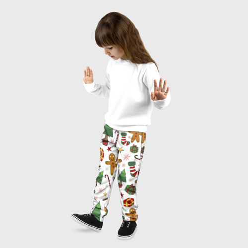 Детские брюки 3D с принтом С новым годом!, фото на моделе #1