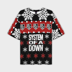 Мужская футболка oversize 3D Праздничный System of a Down