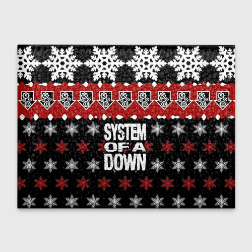 Обложка для студенческого билета Праздничный System of a Down, цвет черный
