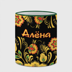 Кружка с полной запечаткой Алёна, роспись под хохлому - фото 2