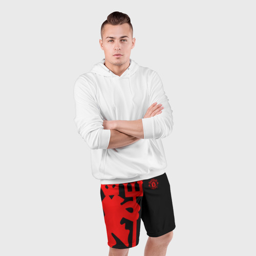 Мужские шорты спортивные Манчестер Юнайтед FCMU Manchester united, цвет 3D печать - фото 5