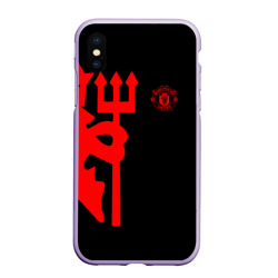 Чехол для iPhone XS Max матовый Манчестер Юнайтед FCMU Manchester united