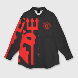 Женская рубашка oversize 3D Манчестер Юнайтед FCMU Manchester united