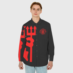 Мужская рубашка oversize 3D Манчестер Юнайтед FCMU Manchester united - фото 2