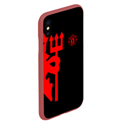 Чехол для iPhone XS Max матовый Манчестер Юнайтед FCMU Manchester united - фото 2